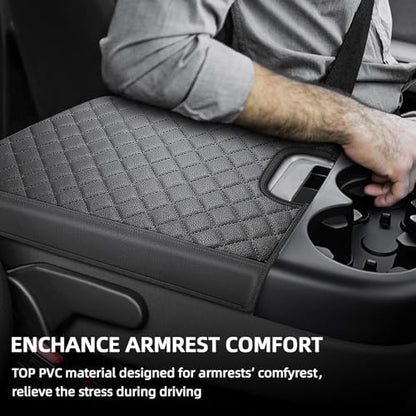 Center Console Cover Fit for Silverado Tahoe Sierra Yukon Suburban 2007-2013 Jump Seat Console, Car Armrest Seat Box Cover, Car Arm Rest Covering, Arm Rest Cushion Pad - size: 2007-2013 Silverado Sierra Jump Seat Console