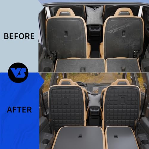 Rongtaod Cargo Mat Compatible with 2020-2025 Hyundai Palisade 7 Seats Trunk Mat Cargo Mat Cargo Liner All Weather Trunk Liner Kick Mat 2024 Palisade Accessories (2nd Row Backrest Mats) - color: 20-25,7-Seat 2nd Row Kick Mats