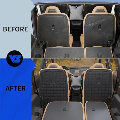 Rongtaod Cargo Mat Compatible with 2020-2025 Hyundai Palisade 7 Seats Trunk Mat Cargo Mat Cargo Liner All Weather Trunk Liner Kick Mat 2024 Palisade Accessories (2nd Row Backrest Mats) - color: 20-25,7-Seat 2nd Row Kick Mats
