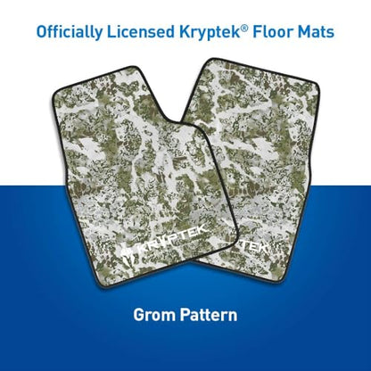 Coverking Universal Car Floor Mats Set of 2 (Front Driver and Passenger) Kryptek Grom Camo - All-Weather Protection for Mud, Dirt, Rain, Spills, Non-Slip Backing, Fits Cars Trucks SUVs Jeeps - style: Kryptek Grom