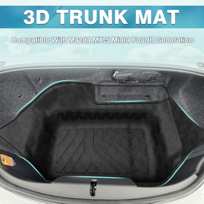 Mixsuper Cargo Liner for Mazda MX-5 MX5 Miata 2016-2025, Trunk Mat for MX5 Miata Accessories Cargo Mat Rear Trunk Liner Black - size: Fit for Mazda MX-5 Miata | 2016-2025