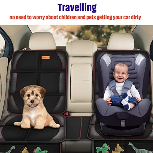 Bacgnyer Car Seat Protector, 1 Pack, Thickest Padded 600D Fabric Padding, Waterproof, Durable, Anti Slip Backing, Child Seat Protection, Suitable for Babies, Toddlers, Children - color: 1 Pack Black