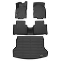 AIPOIL® Floor Mats & Cargo Liner Set for 2014-2020 Nissan Rogue (Not for Rogue Sport Models) All Weather Protection TPE Anti-Slip Automotive Full Set Custom Car Mats Accessories - Black - style: 22) For Rogue 2014-2020 Full Set