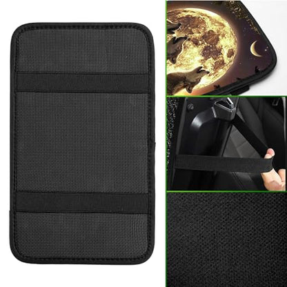 Universal Auto Center Console Pad and 2Pcs Car Coasters Set, Anti Slip Soft Neoprene Car Armrest Seat Box Cover Protector Universal Fit - Car Interior Accessories, Moonwolf - color: 505