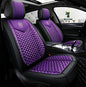 Bling Retro Fashion Lattice Silk and Leather Car Seat Covers Front and Rear Seat Covers Universal Fit (Purple-Basic) - color: Purple-Basic