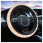Swono Pig Cute Auto Car Steering Wheel Cover for Women Girls Funny Cartoon Cute Pigs Pink 15 Inch Steering Wheel Protector Case,Fits for Automotive Car SUV Sedans - color: multi-055