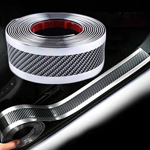 Automotive Door Entry Guard Car Door Sill Protector Anti-Collision Strip Rubber Waterproof Protection Strip for Most Car (3CM Width, Silver, 1M Length) - color: Silver, size: 1M Length, style: 3CM Width