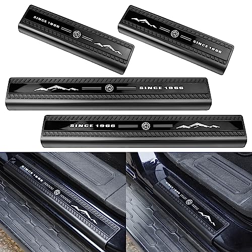 Door Edge Guards, Door Sill Entry Guards Compatible with for Ford Bronco 4 Door 2021 2022 2023 2024 2025 2026 Door Sill Edge Scuff Plate Threshold Protector Trim Stickers with Reflective - size: ABS+Acrylic
