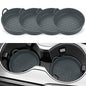 SINGARO Car Cup Holder Coaster, 4PCS Silicone Cup Holder Insert, Universal Non-Slip Cup Holders, Car Interior Accessories for Women and Man, Grey - color: Gray
