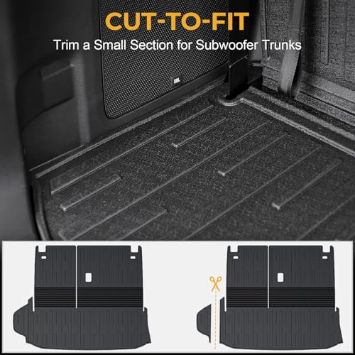Floor Mats for Toyota Highlander 2020-2026, All Weather Floor Mats Trunk Cargo Liner with Backrest Protectors Accessories, Full Coverage Set (Fit 7 Seats)