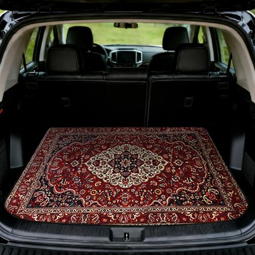 Car Trunk Mat - Universal Size 29" x 39", Bohemian Style Cargo Liner, Car Accessory for SUVs/Sedan/Wagons, Durable Protective Mat, Trunk Liner for Families/Travel Enthusiasts - style: Bohemian style-4