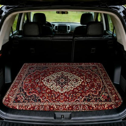Car Trunk Mat - Universal Size 29" x 39", Bohemian Style Cargo Liner, Car Accessory for SUVs/Sedan/Wagons, Durable Protective Mat, Trunk Liner for Families/Travel Enthusiasts - style: Bohemian style-4