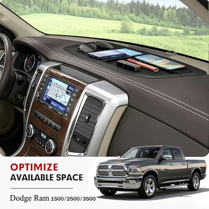 Autorder Dashboard Mat for 2011-2018 Dodge Ram 1500 2500 3500 Accessories Anti-Slip Mat Silicone Dash Mat for Ram Dash Liner Pad - size: 2011-2018 Dodge Dash Liner