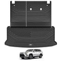 3W Cargo Liner Fit 2024 2025 2026 Toyota Grand Highlander 7 Seat with Subwoofer(Include Hybrid), Trunk Mat and Seat Back Covers TPE All Weather(Not for Hybrid MAX Model) - style: 2. Grand Highlander|24-26|Trunk Mats Set