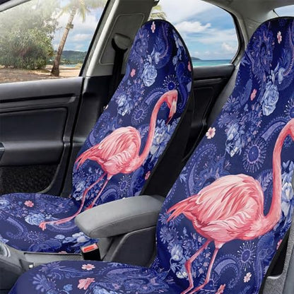 2 Pack Car Seat Towel Covers, Sweat-Proof Microfiber Seat Protectors for Gym, Running, Beach & Workout, Breathable Quick-Dry, Machine Washable, Pink Flamingo Print, Universal Fit - color: Pink Flamingo