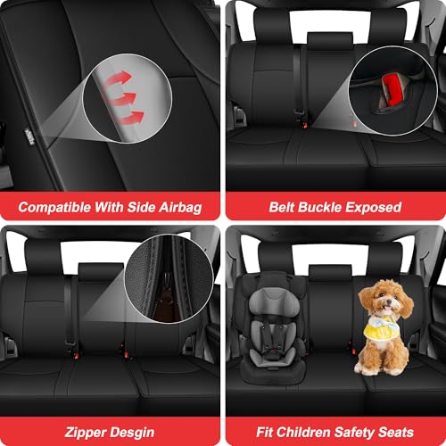 TTX LIGHTING Car Seat Covers Custom Fit for Toyota 4Runner 2010-2022 2023 2024 5 Seats Full Set Luxury Leather Seat Cushion Waterproof Automotive Seat Protectors(5 Seat,Black) - size: 1.4Runner 2010-2024 5 Seat Full Set