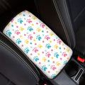 UNICEU Dog Paw Star Print Auto Center Console Armrest Pad Universal Fit Armrest Seat Box Cover Protector Car Armrest Cover for SUV Truck Vehicle - color: Dog Paw Star