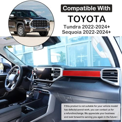 Car Center Control Panel Dashboard Strips Trim Sticker Compatible with Toyota Tundra/Sequoia 2022-2024 Pickup Truck Center Console Molding Panel Cover Dashboard Strip Interior Decoration Accessories - size: Center Control Panel Dashboard Strips Trim