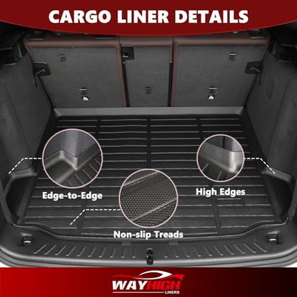 Wayhigh® Floor Mats & Cargo Liner for BMW X5 2014-2018 All Weather TPE Car Mats Waterproof Duty Floor Liners Custom Fit for X5 Accessories - Black - style: 3) For BMW X5 / 2014-2018 / Mats Set
