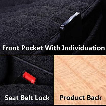 Car Seat Cover,Linen Bottom Car Seat Covers,Universal Cloth Car Seat Cushion Cooling Breathable Ventilated Front Seat Only[Gray] Automotive, SUV, Truck, and Van - color: Gray