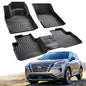 Floor Mats Custom-Fit for Nissan Rogue 2021-2026 | All-Weather Car TPE Mat Set | Front Rear Floor Liners | Automotive Interior Accessories for Protection Not for Sport Models
