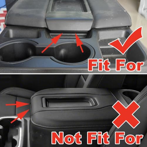 ruihe Black Flocking Center Console and Armrest Organizer Fit for Chevy Silverado & GMC Sierra1500/2500/3500 2019 2020 2021 2022 2023 2024 2025