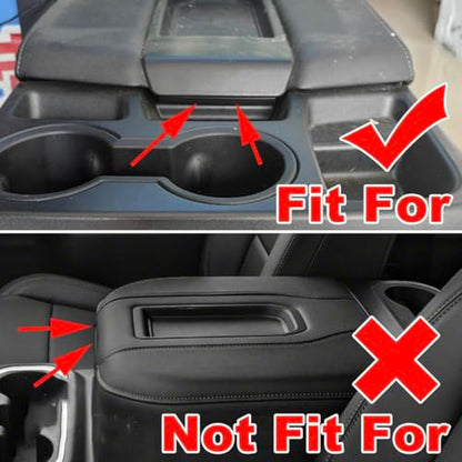 ruihe Black Flocking Center Console and Armrest Organizer Fit for Chevy Silverado & GMC Sierra1500/2500/3500 2019 2020 2021 2022 2023 2024 2025