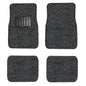 C.P.R. New Carpet Car Floor Mats 4 Pc Set for Cars Trucks SUVS with Heel Pad -Front and Rear Mats Universal Classic Matching Heel Pad (Pepper Gray)