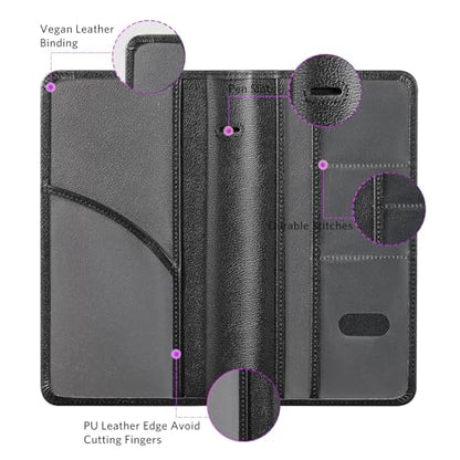 CoBak Car Registration and Insurance Holder - Vehicle Glove Box Car Organizer,Auto Truck Comparment Accessories Case with Magnetic Closure for Driver License,Cards - color: L-Route Peak Black