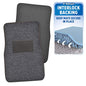 Motor Trend Premium Inter-Lock Backing Carpet Car Floor Mats - Front & Rear, Thick & Durable Auto Protection, Fits Most Cars Truck SUV Coupe Sedan - color: Dark Gray