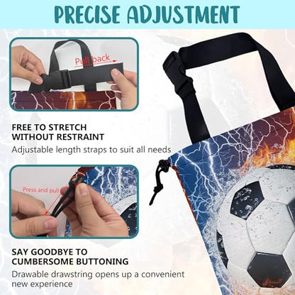 Car Garbage Bag Soccer Ball with Water and Fire Drawstring Car Trash Bag Hanging for Back Seat with Adjustable Buckle Canvas Vehicle Trash Can Easy-to-Install - color: Soccer Ball with Water and Fire