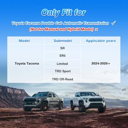 Floor Mats for Toyota Tacoma 2024 2025 2026 Double Cab Auto Tran(Not fit Hybrid), All Weather Floor Mat for Tacoma Accessories, Heavy Duty Tacoma TRD/SR/SR5/limited Car Mats, Car Accessories - size: 2)Toyota Tacoma (Not fit Hybrid)【2024-2026】