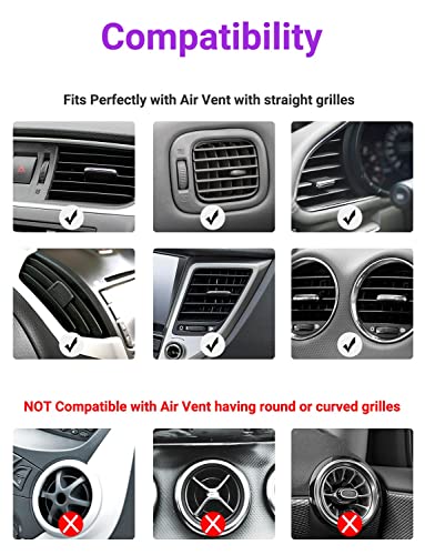 OBVIS 20 Pcs Purple Car Vent Outlet Trim Strip Chrome PVC Car Air Conditioner Vent Outlet Decoration Decorating Strip Interior Accessories DIY