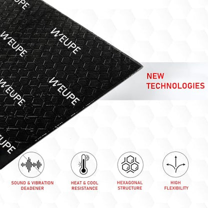 Sound Deadening Mat for Cars, 80 mil 5 sqft, Butyl Automotive Sound Deadener, Noise Insulation Dampening Material for Car Trunk, Speaker, Door, Floor and Ceiling, Black - style: Black - 5 sq ft