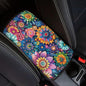 Boho Blossom Print Arm Rest Cover for Car Center Console Cushion Pad for SUV,Soft Armrest Pads - color: Boho Blossom