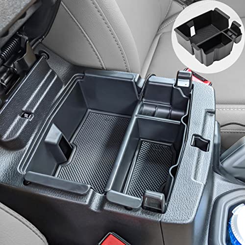 Center Console Organizer Tray Compatible with Jeep Wrangler JL/JLU 2018-2021 2022 2023 2024 Accessories Jeep Gladiator JT Truck 2020-2023 Armrest Storage - Won't Covers The Light Inside - color: Black