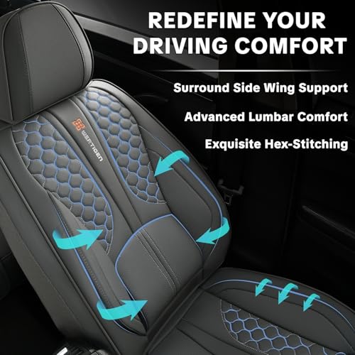 Full Set of Dark Gray Genuine Leather Seat Covers, Universal Fit | Four-Layer Anti-Slip Design with Lumbar Support - color: A_Gray