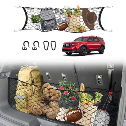 Cargo Net for Honda Pilot 2023-2026 Envelope Style | Elastic Mesh Net | Heavy Duty | Metal Hooks | Honda Pilot Trunk Net Accessories - size: Honda Pilot