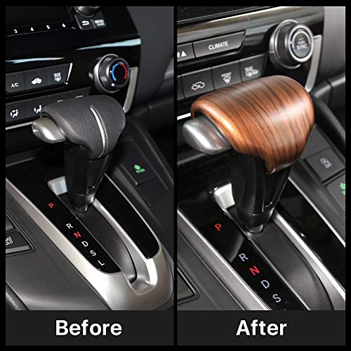 for Honda CRV CR-V 2017 2018 2019 2020 2021 2022 Gear Shift Knob Cover Peach Wood Grain Interior Decoration for CR V (Gear Shift Knob Cover)