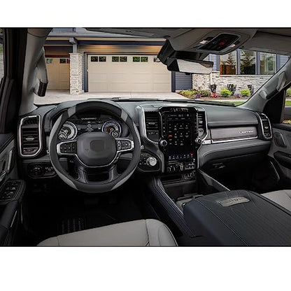 West Llama Customized Auto Car Steering Wheel Cover for Dodge RAM 1500 2500 3500, 15.5-16 inch (Black+Gray-Large Size) - color: A-Black+Gray, size: Large Size (15 ½''-16'')