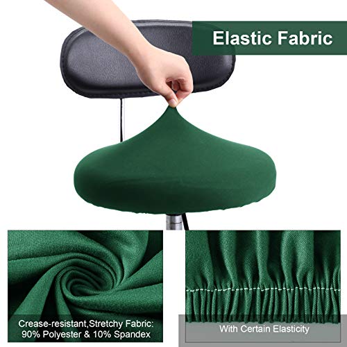 Tatuo Round Bar Stool Seat Covers Washable Stool Cushion Slipcover Elastic Bar Chair Covers for 14-17 Inch Chair (Green, 4 Pieces) - color: Green