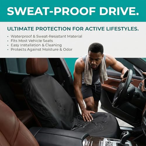 Car Seat Cover, Non-Slip Waterproof Scratch Proof Vehicle Front Seat Protector, Automotive Interior Chair Protective Cover, Universal for Motorhome Automobile Truck - size: Front