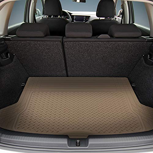 FH Group ClimaProof Universal Cargo Mat – All-Weather, Trimmable Trunk Mat (54.5" W x 44" D) – Fits Most Cars, SUVs & Trucks – Beige - color: Beige, size: Large