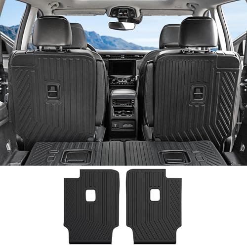 Kick Mats for 2021-2025 2026 Jeep Grand Cherokee L with 2nd Row Captain Chairs (Only for 6-Seater), All Weather TPE SeatBack Protector Accessories (L | 2nd Row Backrest Mats) - style: Grand Cherokee L | 2021-2026 | 2nd Row Backrest Mats