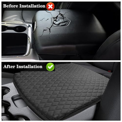 Sze Center Console Cover for Dodge Ram 1500/2500/3500 2019-2024 2025 2026 Car Armrest Cover, PU Leather Arm Rest Pad, Console Box Cover, Center Console Cushion, Middle Console Pad Waterproof - color: Dodge Ram 1500 2019-2025 2026