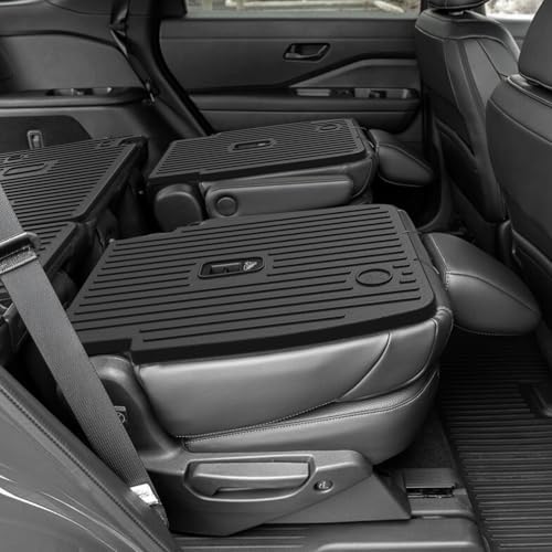 Kick Mats Backrest Mats for 2022-2025 2026 Nissan Pathfinder 7 Seats Captain Chairs Car Mat Accessories, All Weather TPE Interior Protector Seat Back Covers(2nd Row Backrest Mats)