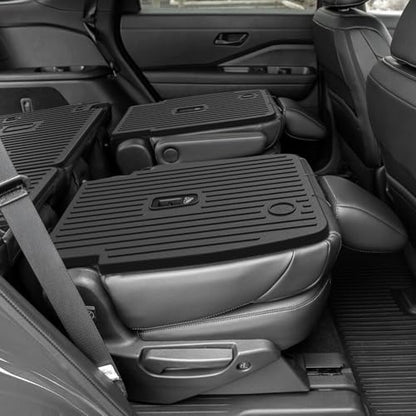 Kick Mats Backrest Mats for 2022-2025 2026 Nissan Pathfinder 7 Seats Captain Chairs Car Mat Accessories, All Weather TPE Interior Protector Seat Back Covers(2nd Row Backrest Mats)
