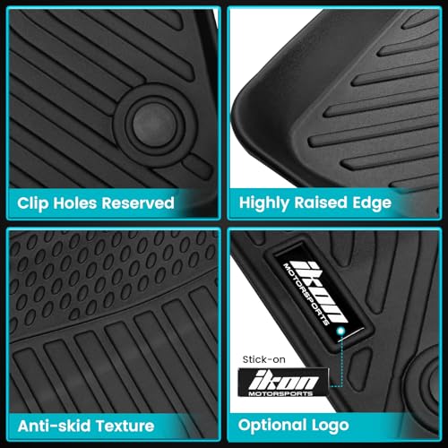 FREEMOTOR802 Compatible With 2019-2024 BMW 3-Series Sedan G20 RWD Floor Mats, Black 3D Molded Carpets Liner 1st 2nd Row Front Rear Protection Pad 3PC TPE Thermo Plastic Elastomer All Weather Protector - size: For BMW 3-Series Sedan G20 RWD 2019-2024