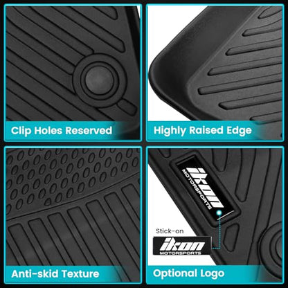 FREEMOTOR802 Compatible With 2019-2024 BMW 3-Series Sedan G20 RWD Floor Mats, Black 3D Molded Carpets Liner 1st 2nd Row Front Rear Protection Pad 3PC TPE Thermo Plastic Elastomer All Weather Protector - size: For BMW 3-Series Sedan G20 RWD 2019-2024