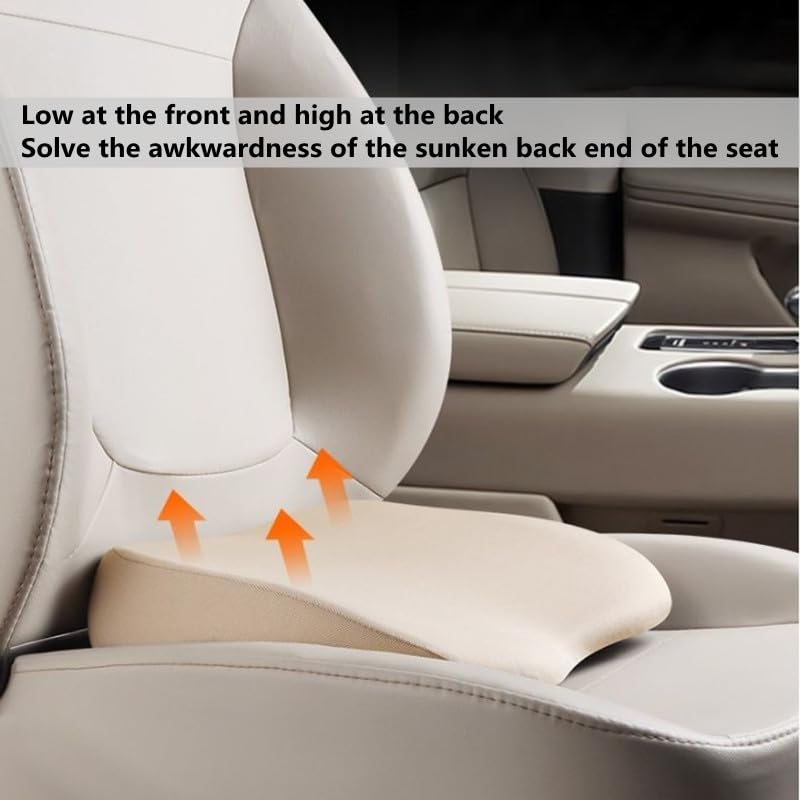Car Seat Cushion for Driving,Car Booster Seat Cushion for Short Drivers,Portable Driver Seat Cushion to Raise Height 3.5 in,Office Chair Back Support Pillow for Lower Back Pain Relief